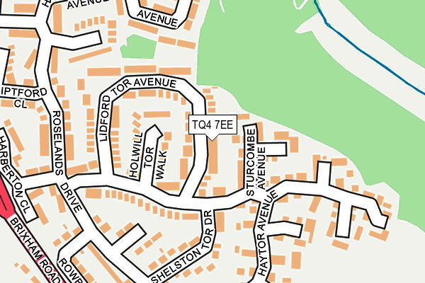 TQ4 7EE map - OS OpenMap – Local (Ordnance Survey)