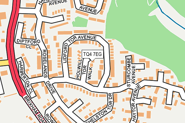 TQ4 7EG map - OS OpenMap – Local (Ordnance Survey)