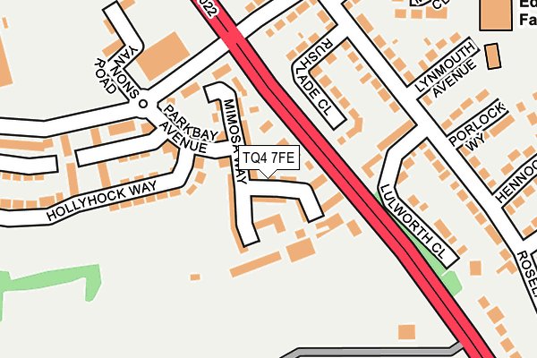 TQ4 7FE map - OS OpenMap – Local (Ordnance Survey)