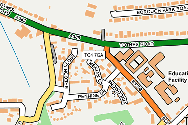 TQ4 7GA map - OS OpenMap – Local (Ordnance Survey)