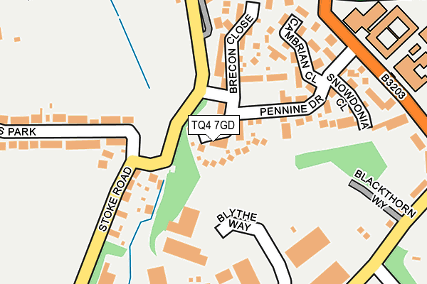 TQ4 7GD map - OS OpenMap – Local (Ordnance Survey)