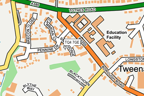 TQ4 7GE map - OS OpenMap – Local (Ordnance Survey)