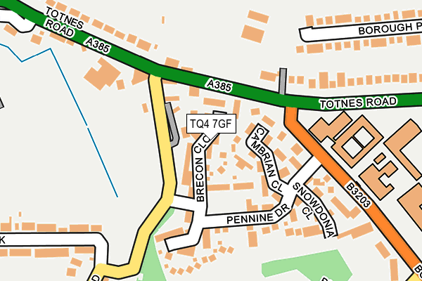 TQ4 7GF map - OS OpenMap – Local (Ordnance Survey)