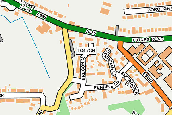 TQ4 7GH map - OS OpenMap – Local (Ordnance Survey)