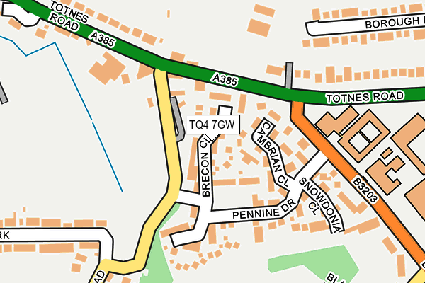 TQ4 7GW map - OS OpenMap – Local (Ordnance Survey)