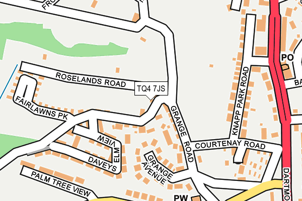 TQ4 7JS map - OS OpenMap – Local (Ordnance Survey)