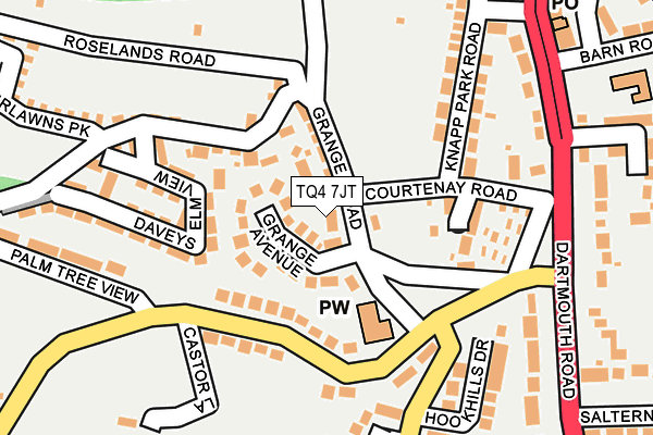 TQ4 7JT map - OS OpenMap – Local (Ordnance Survey)