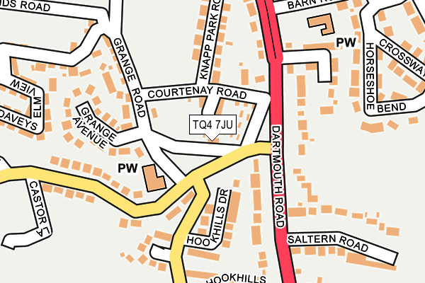 TQ4 7JU map - OS OpenMap – Local (Ordnance Survey)