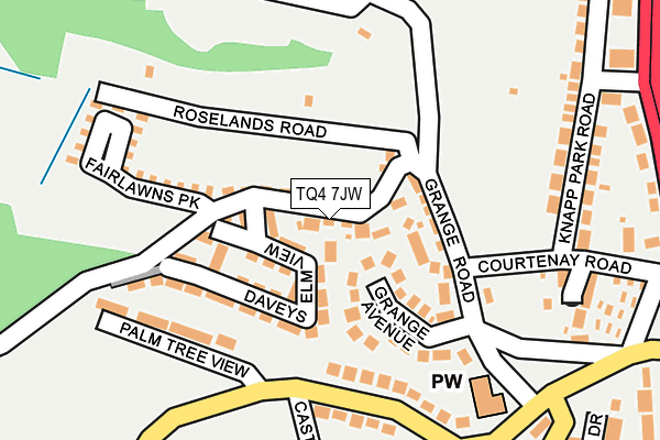 TQ4 7JW map - OS OpenMap – Local (Ordnance Survey)