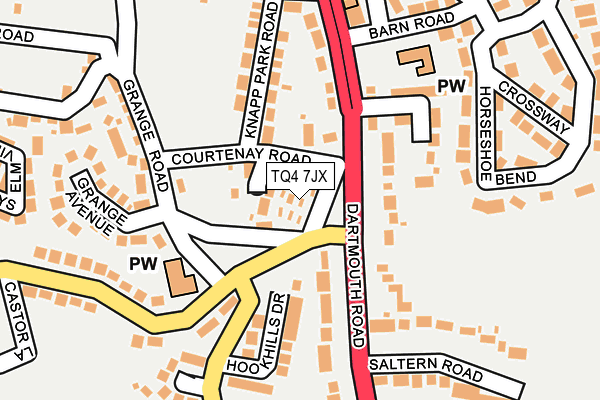 TQ4 7JX map - OS OpenMap – Local (Ordnance Survey)