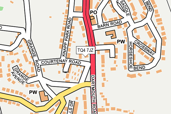TQ4 7JZ map - OS OpenMap – Local (Ordnance Survey)