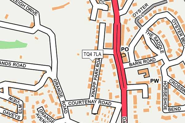 TQ4 7LA map - OS OpenMap – Local (Ordnance Survey)