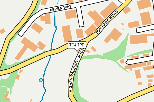 TQ4 7PD map - OS OpenMap – Local (Ordnance Survey)