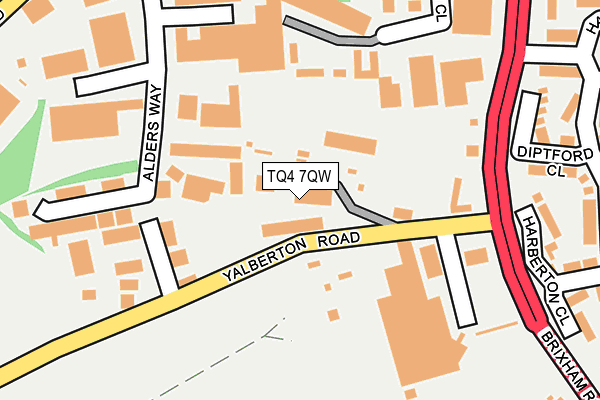 TQ4 7QW map - OS OpenMap – Local (Ordnance Survey)