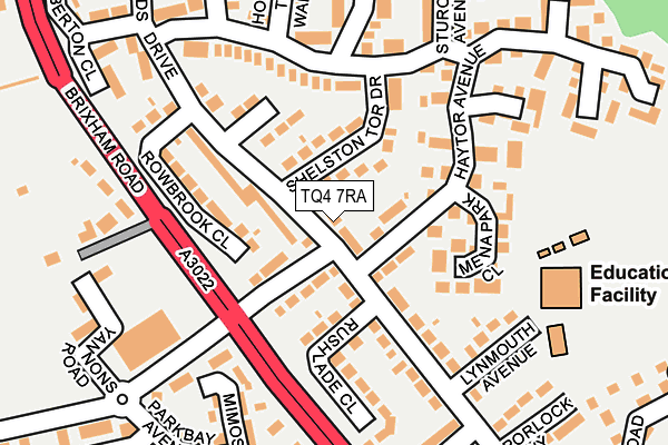 TQ4 7RA map - OS OpenMap – Local (Ordnance Survey)