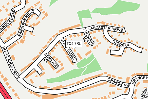 TQ4 7RU map - OS OpenMap – Local (Ordnance Survey)