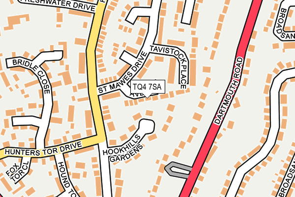 TQ4 7SA map - OS OpenMap – Local (Ordnance Survey)