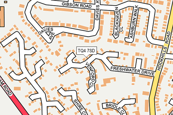 TQ4 7SD map - OS OpenMap – Local (Ordnance Survey)