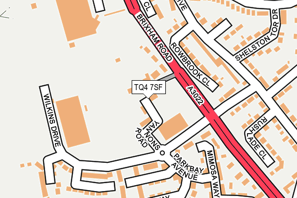 TQ4 7SF map - OS OpenMap – Local (Ordnance Survey)