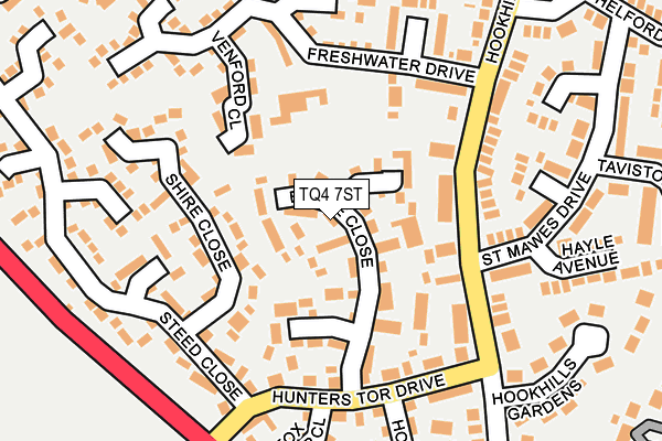 TQ4 7ST map - OS OpenMap – Local (Ordnance Survey)