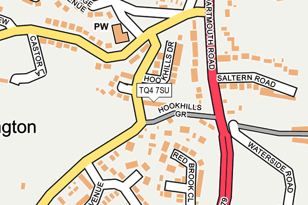 TQ4 7SU map - OS OpenMap – Local (Ordnance Survey)