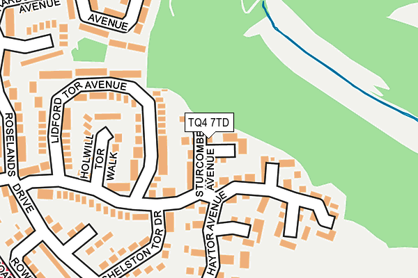 TQ4 7TD map - OS OpenMap – Local (Ordnance Survey)