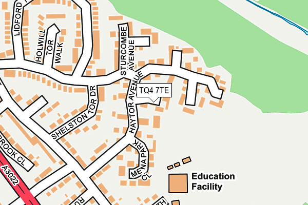 TQ4 7TE map - OS OpenMap – Local (Ordnance Survey)