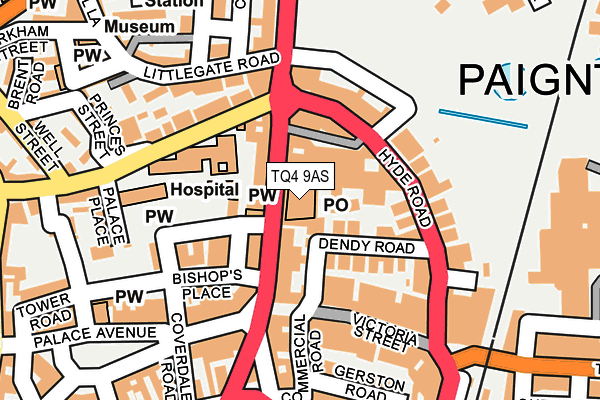 TQ4 9AS map - OS OpenMap – Local (Ordnance Survey)