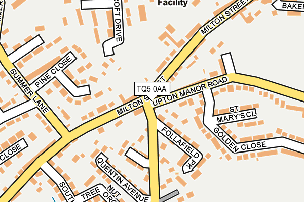 TQ5 0AA map - OS OpenMap – Local (Ordnance Survey)