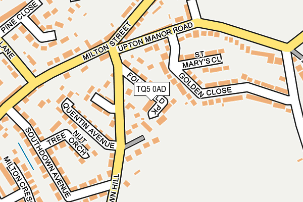 TQ5 0AD map - OS OpenMap – Local (Ordnance Survey)