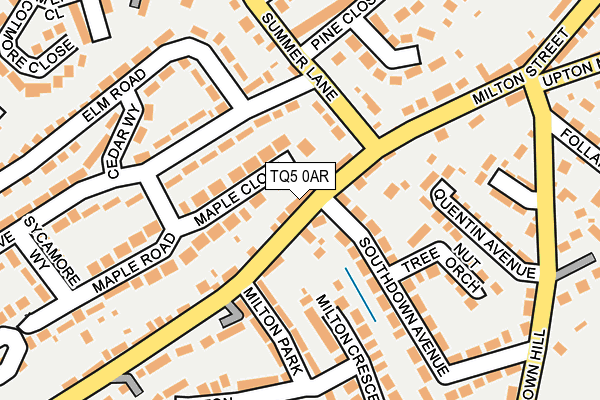TQ5 0AR map - OS OpenMap – Local (Ordnance Survey)
