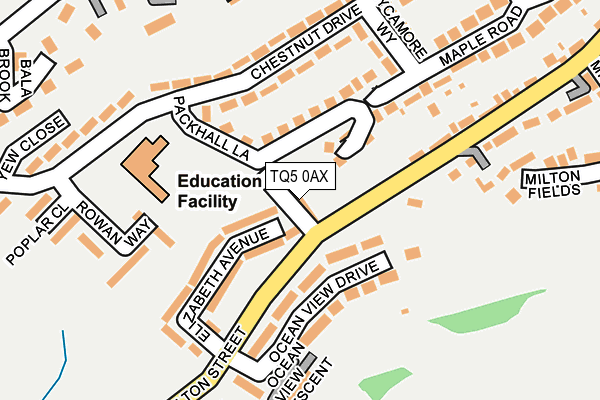 TQ5 0AX map - OS OpenMap – Local (Ordnance Survey)