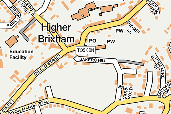 TQ5 0BN map - OS OpenMap – Local (Ordnance Survey)