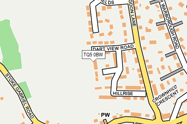 TQ5 0BW map - OS OpenMap – Local (Ordnance Survey)