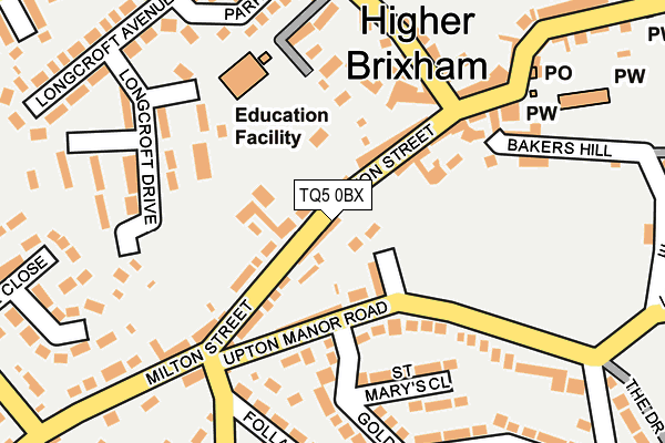 TQ5 0BX map - OS OpenMap – Local (Ordnance Survey)