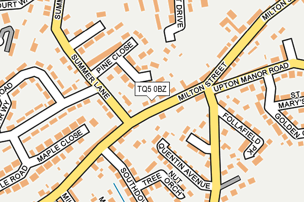 TQ5 0BZ map - OS OpenMap – Local (Ordnance Survey)