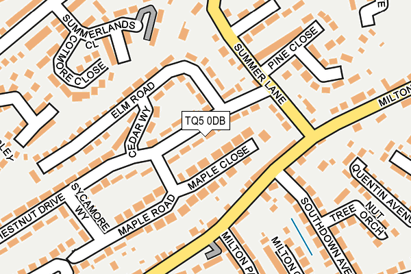 TQ5 0DB map - OS OpenMap – Local (Ordnance Survey)