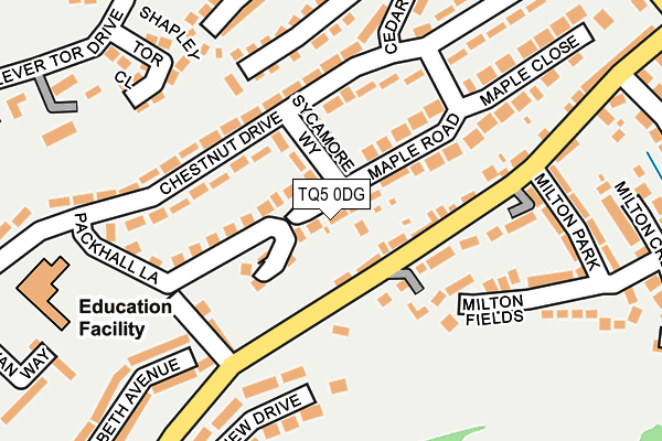 TQ5 0DG map - OS OpenMap – Local (Ordnance Survey)