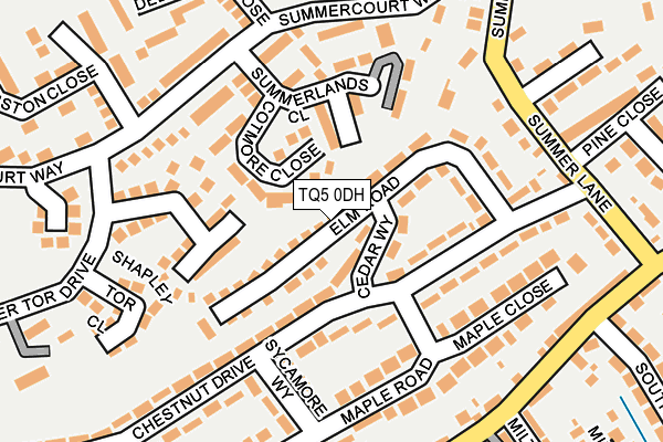 TQ5 0DH map - OS OpenMap – Local (Ordnance Survey)