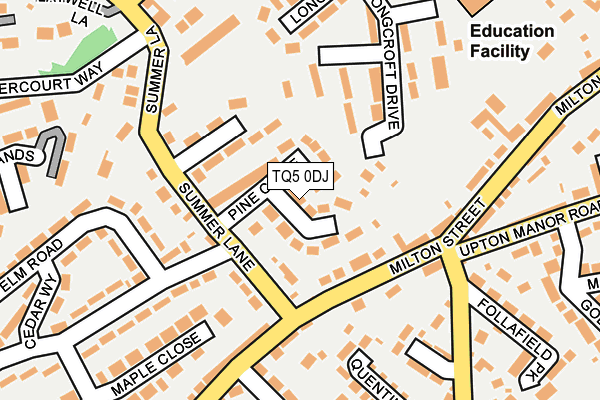 TQ5 0DJ map - OS OpenMap – Local (Ordnance Survey)