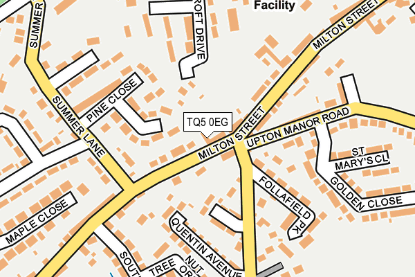 TQ5 0EG map - OS OpenMap – Local (Ordnance Survey)