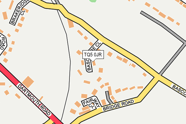 TQ5 0JR map - OS OpenMap – Local (Ordnance Survey)