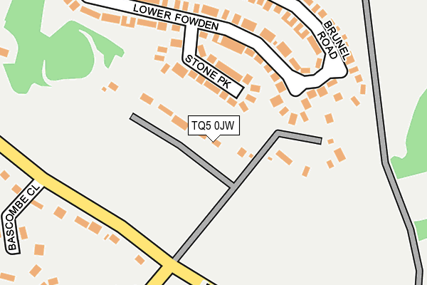 TQ5 0JW map - OS OpenMap – Local (Ordnance Survey)