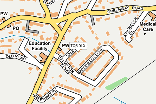TQ5 0LX map - OS OpenMap – Local (Ordnance Survey)