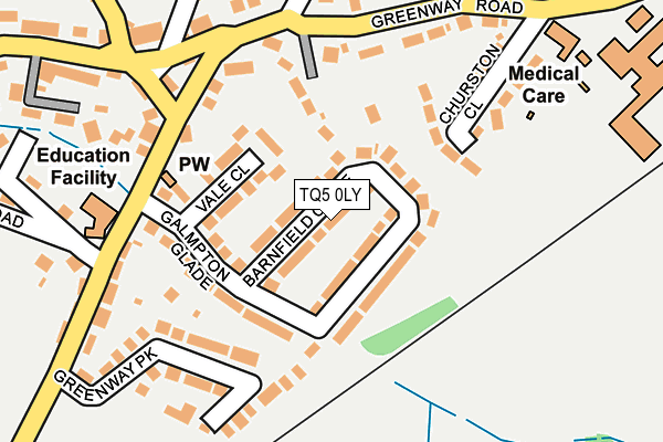 TQ5 0LY map - OS OpenMap – Local (Ordnance Survey)