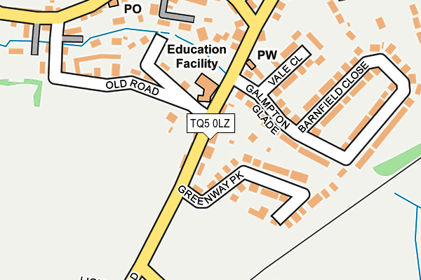 TQ5 0LZ map - OS OpenMap – Local (Ordnance Survey)