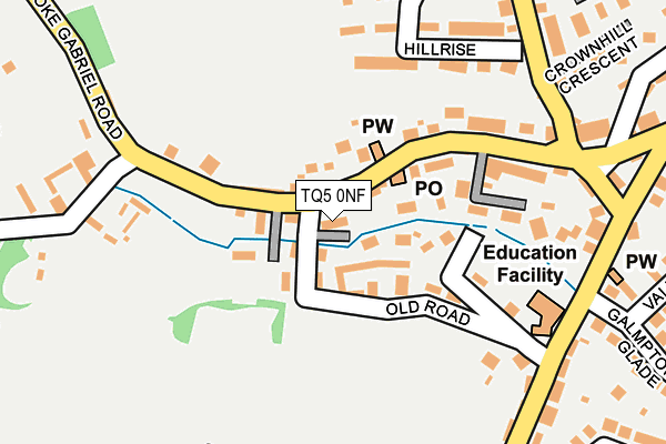 TQ5 0NF map - OS OpenMap – Local (Ordnance Survey)