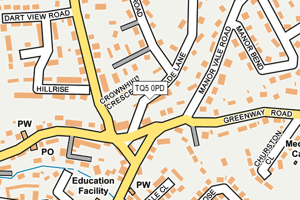 TQ5 0PD map - OS OpenMap – Local (Ordnance Survey)