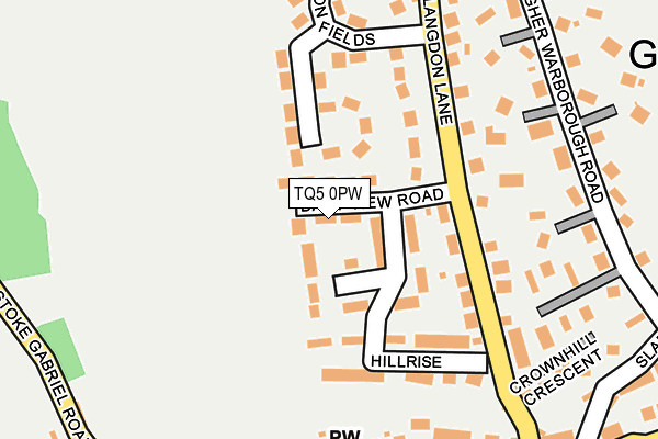 TQ5 0PW map - OS OpenMap – Local (Ordnance Survey)