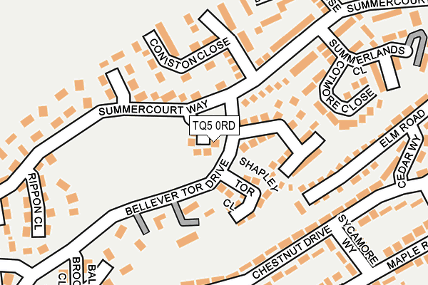 TQ5 0RD map - OS OpenMap – Local (Ordnance Survey)
